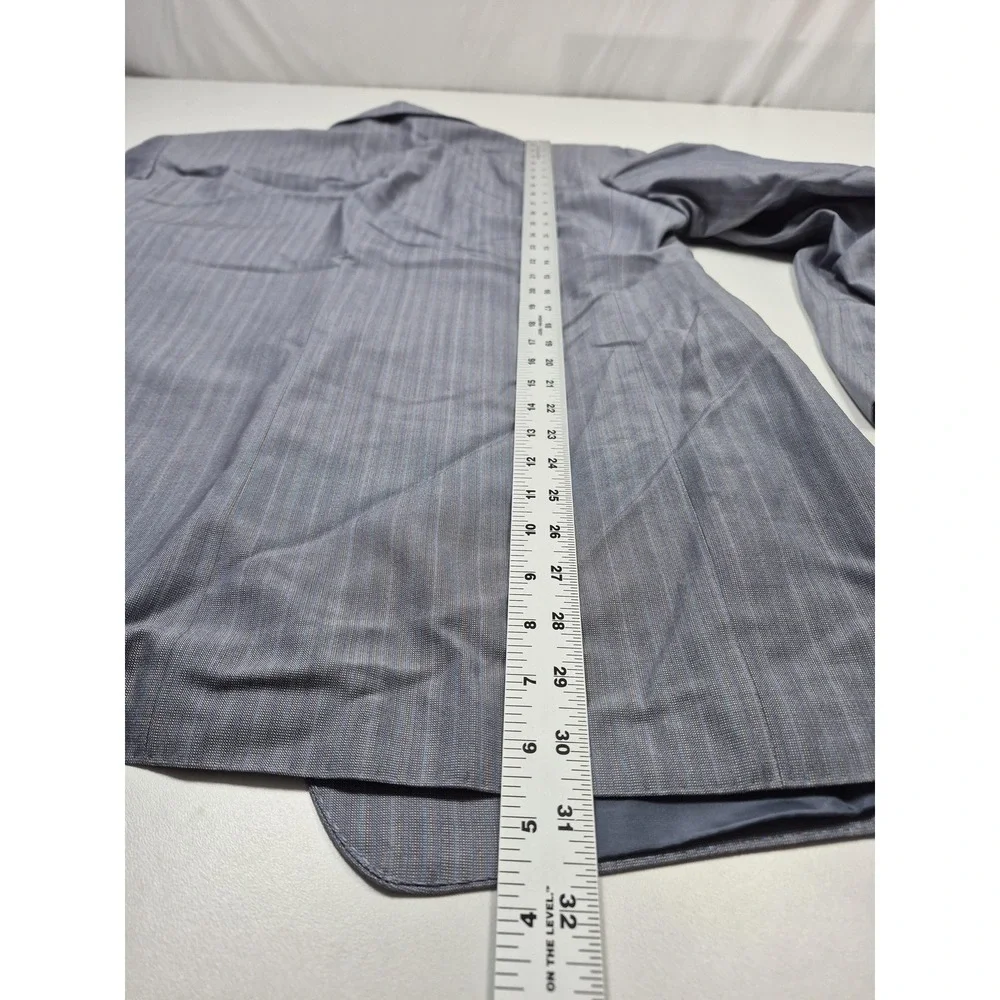 VTG Scabal Suit Mens 42R Gray Stripe Wool 2 Piece 36x36 Western Germany NWT